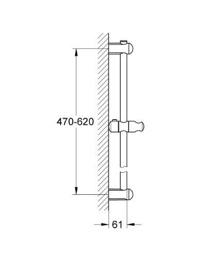 GROHE 27 499 000 EUPHORIA barra de ducha 600