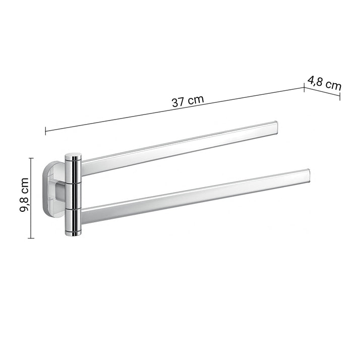 GEDY 53231300200 FEBO Toallero 2 Barras Giratorias 35 cm Cromo