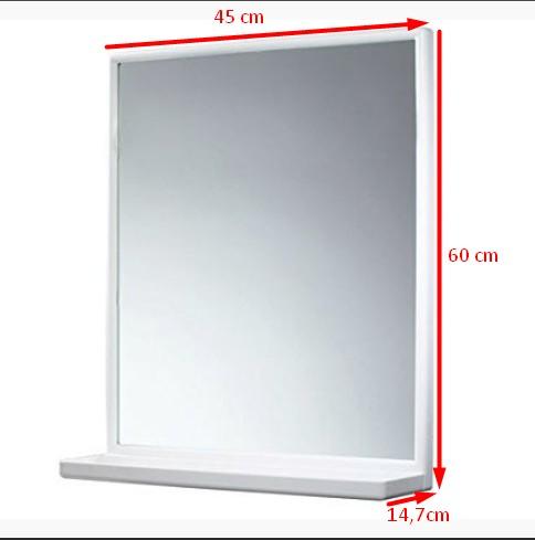 GEDY 29010200000 Espejo Con Estante Blanco