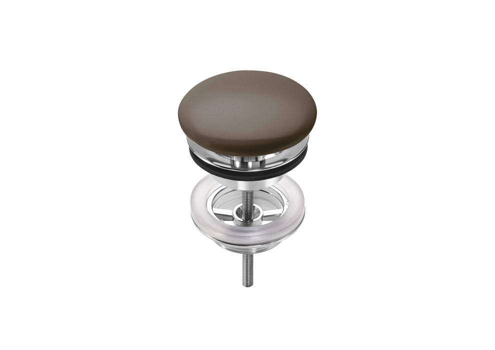ROCA A506403966 AQUA Desagüe Lavabo o Bidé con Tapón Fijo Abierto de Porcelana Ø 72 Café