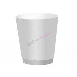 GEDY 8609P200900 Papelera Venezia Blanco Sim/Emb