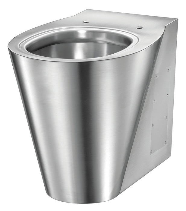 MEDICLINICS SN0125CS Inodoro a Suelo Acero Inox AISI 304 Antivandálico Satinado