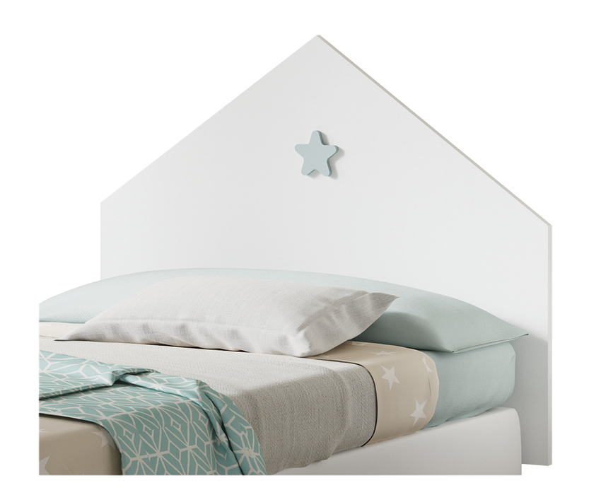 MUEBLES PITARCH Cabecero Sweet Blanco Atlas/Estrella gris
