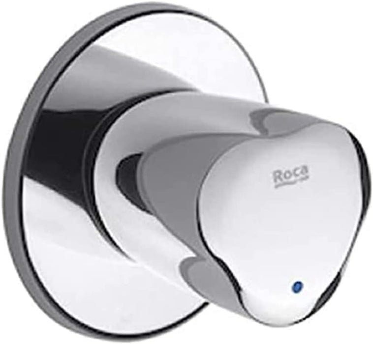 ROCA A5A1330C00 BRAVA Llave de paso recto mural de 1,5 cm de diámetro índice frío color azul