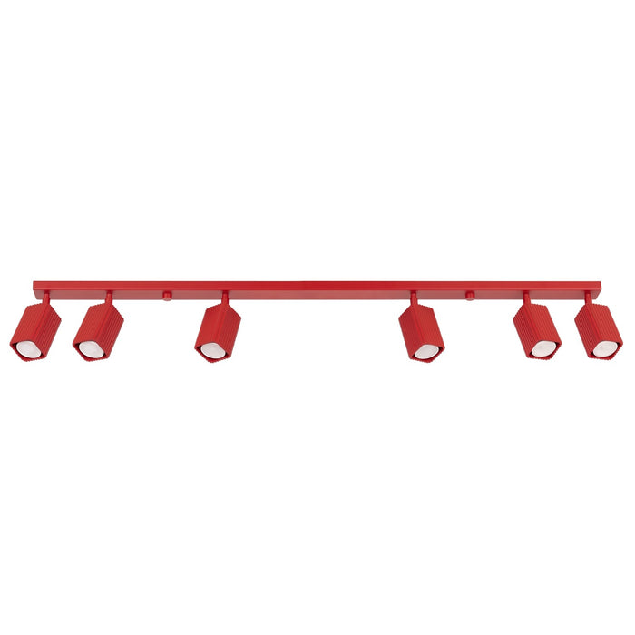SOLLUX SL.3252 Lámpara De Techo Rayo 6L Roja