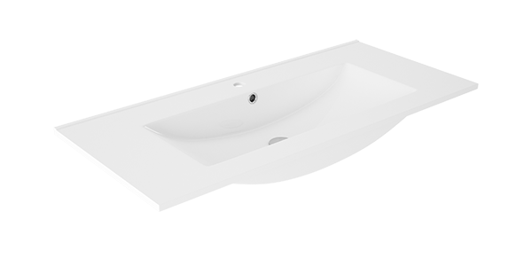 VISOBATH FLAT Lavabo Encimera Porcelana Blanco Brillo