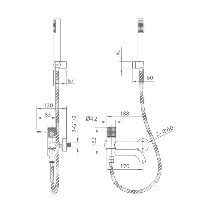 IMEX BDG053-4 GENOVA-PIAMONTE Monomando Kit Cromo