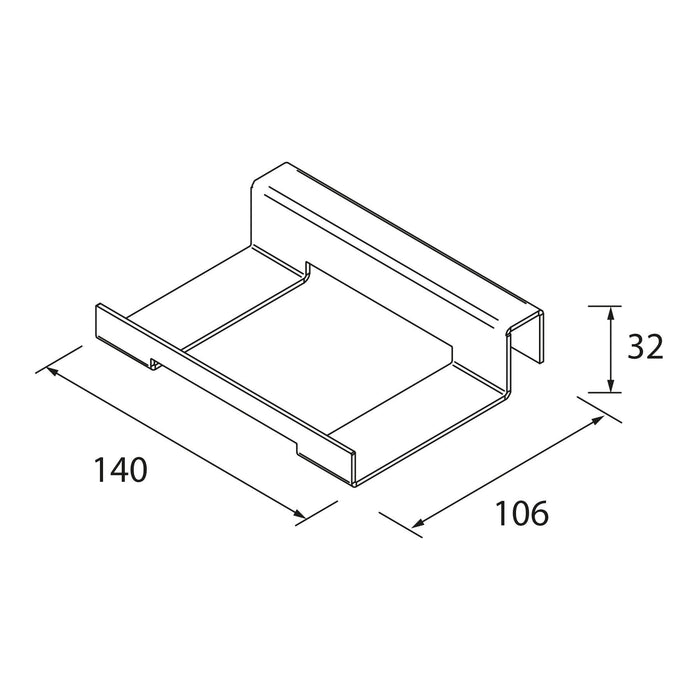 SALGAR 97661 LLOYD Soporte Secador Plancha Blanco Mate