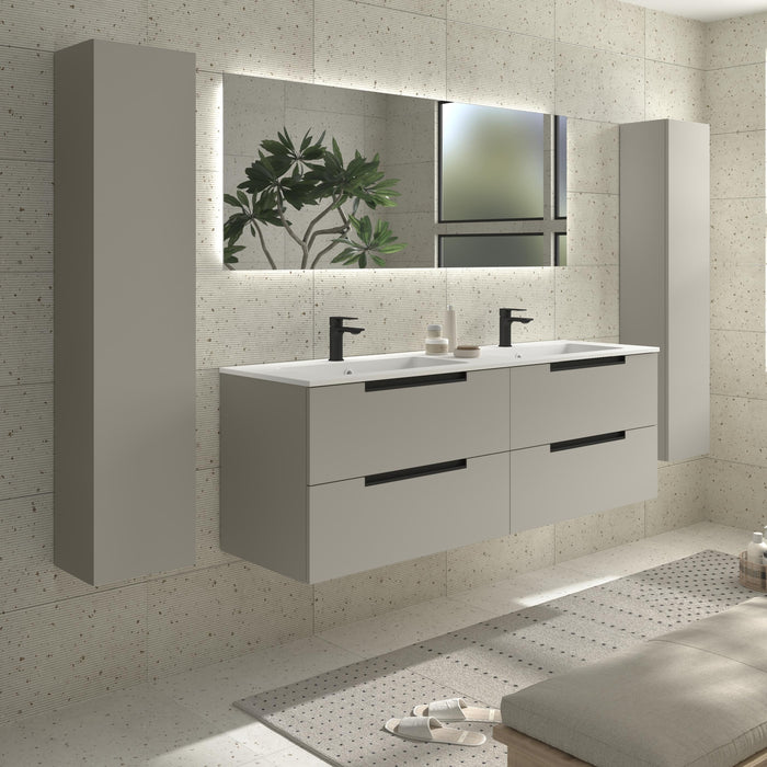 SALGAR 121989 LENI Mueble+Lavabo VILNA 160cm Gris mate