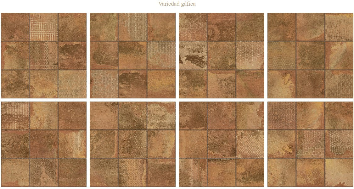 LA PLATERA KUBE CORA COBRE-D 45x45 Porcelánico Esmaltado