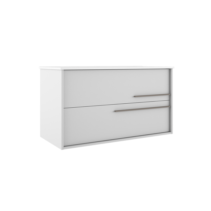 VISOBATH AQUA Mueble de Baño con Lavabo Color Blanco Ada Mate Tirador Quarzo