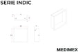 MEDIMEX HOR004/NQ INDIC Hornacina Con Led 33x33cm Níquel Cepillado