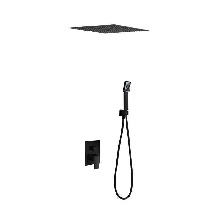 IMEX GET015/NG VOLGA Conjunto de Ducha Empotrado Monomando Negro Mate