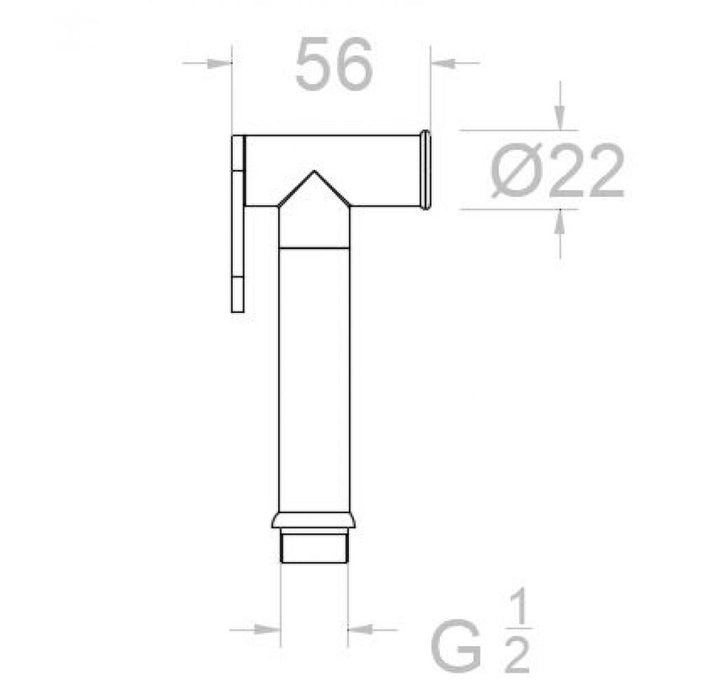 RAMÓN SOLER 9552NM Duchita WC para Inodoro con Pulsador Negro Mate