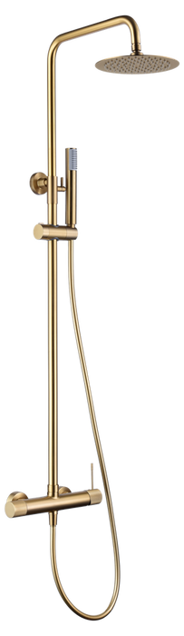 IMEX BDD038/OC LINE Conjunto Ducha Monomando Oro Cepillado