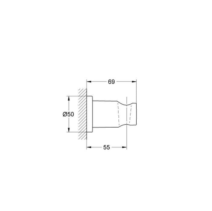 GROHE 22 117 KF0 RAINSHOWER Soporte Ducha Pared Fijo Negro Mate