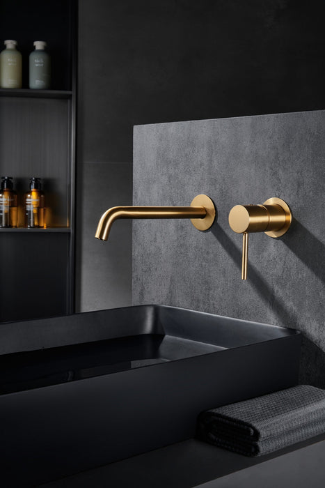 IMEX GLM039/OC MONZA Grifo Monomando Lavabo Empotrado Oro Cepillado