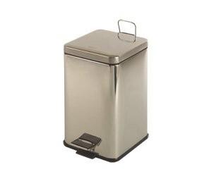 MEDICLINICS PP1214C Cubo Pedal Cuadrado 14,5 l Inox Brillo