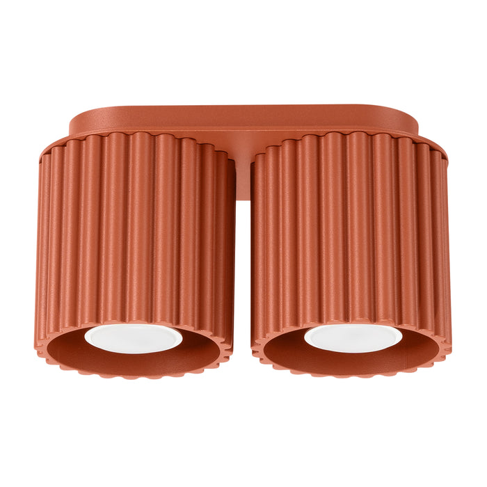SOLLUX SL.1800 AURA Plafón 2 Rojo Ocre Gu10