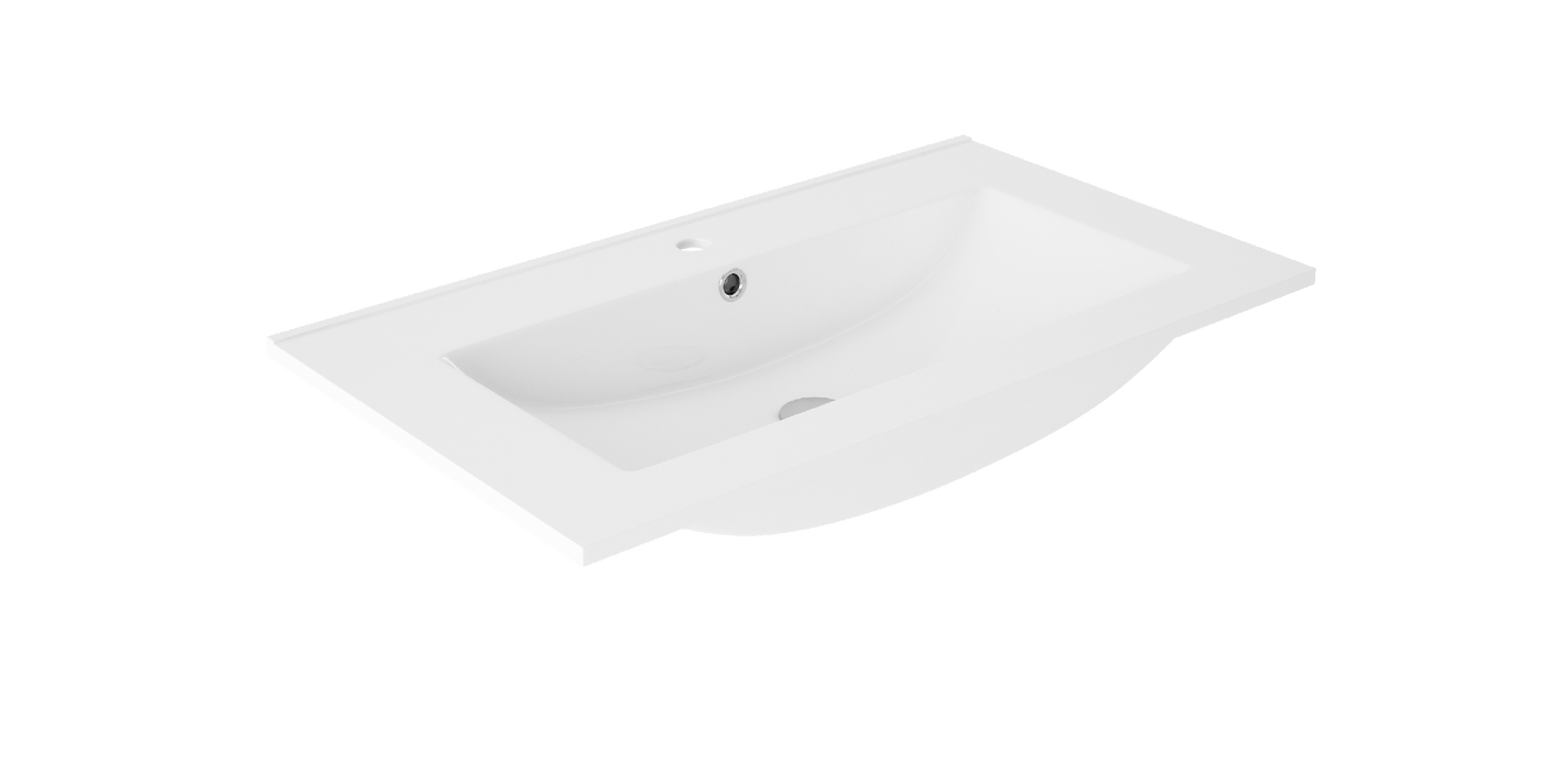 VISOBATH GRANADA Mueble de Baño con Lavabo Suspendido 2 Cajones Blanco Mate