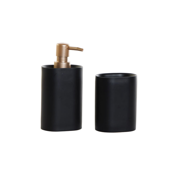 ARCOBAÑ FCGAMBIA  Lote Dosificador/dispensador + Vaso Negro/oro Rosa "gambia"