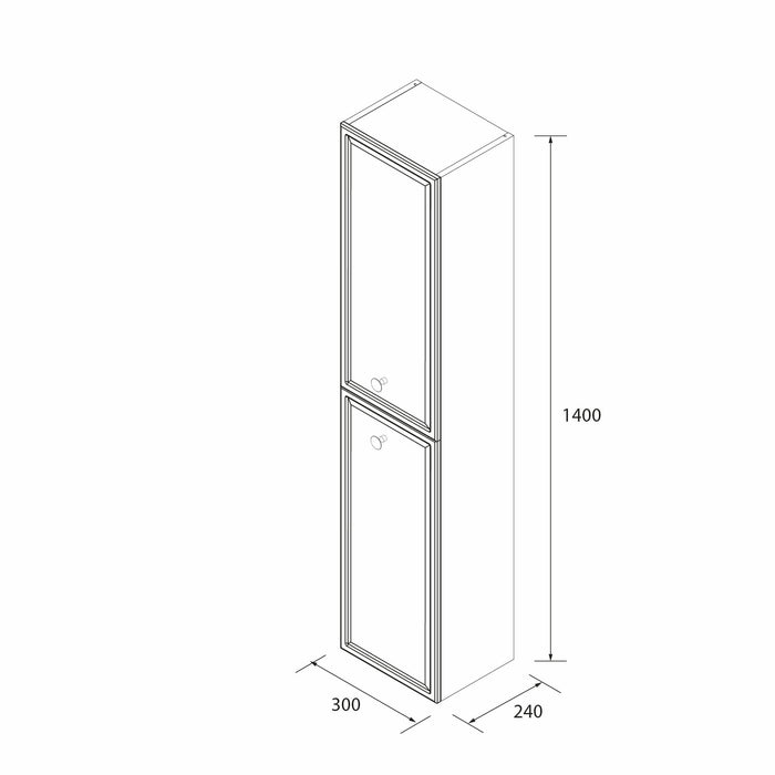 SALGAR 122029 RUNA Columna de baño 30cm Roble