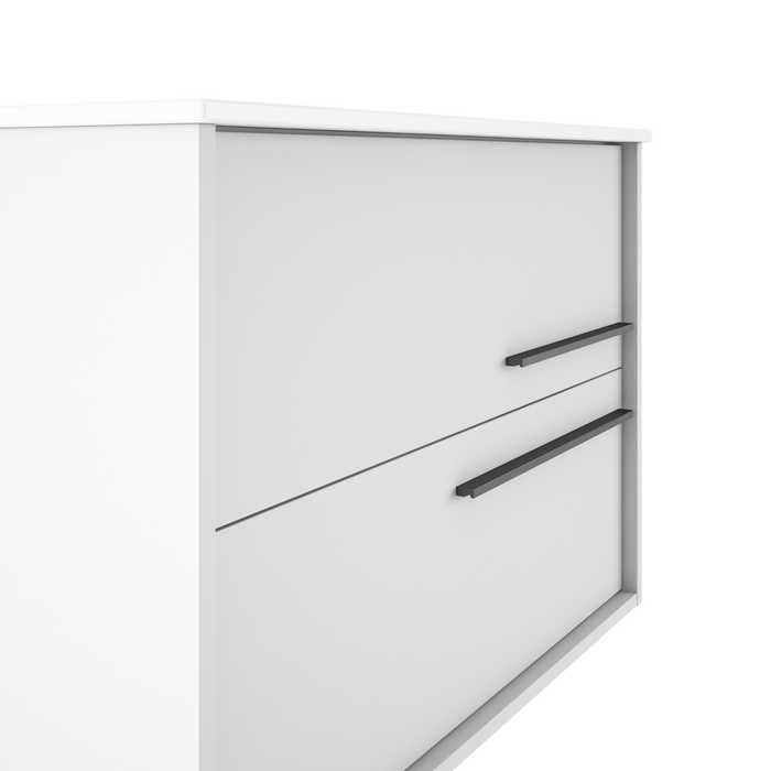 VISOBATH AQUA Mueble de Baño con Lavabo Color Blanco Ada Mate Tirador Grafito