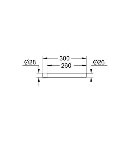 GROHE 37 114 000 Alargadera para Tubo Descarga 300mm
