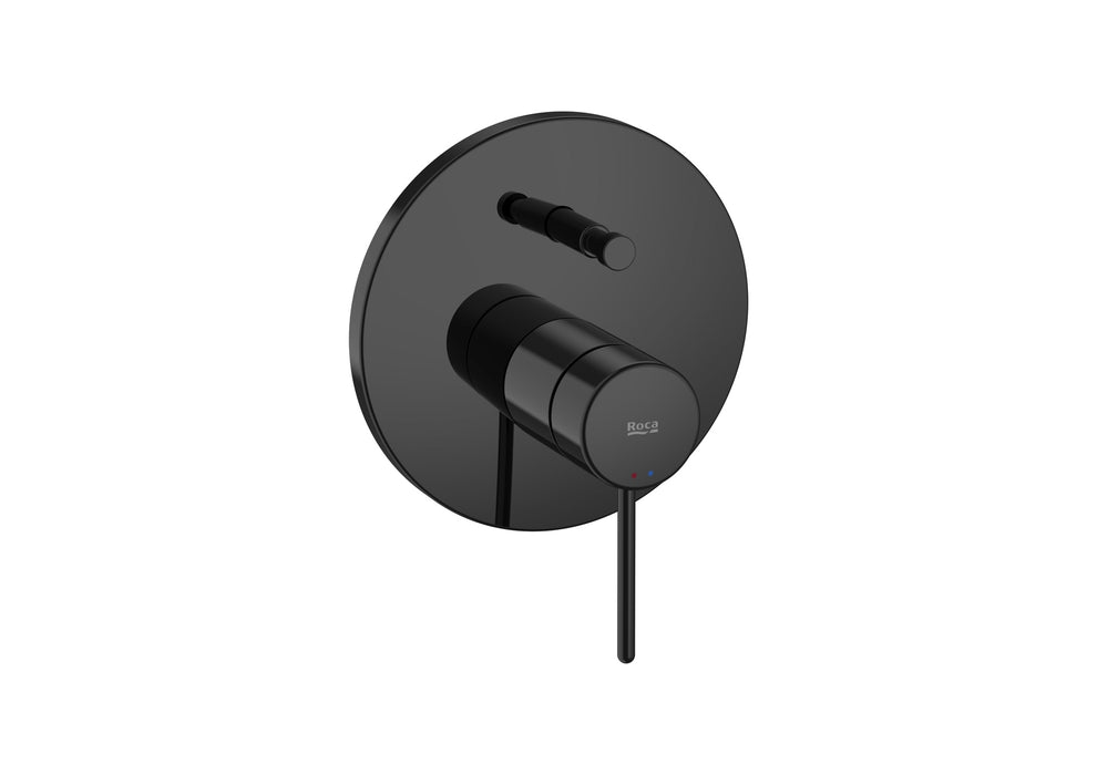 ROCA A5A0B3FCN0 NU Grifo Monomando Empotrable para Baño-Ducha Maneta Pin Negro Titanio