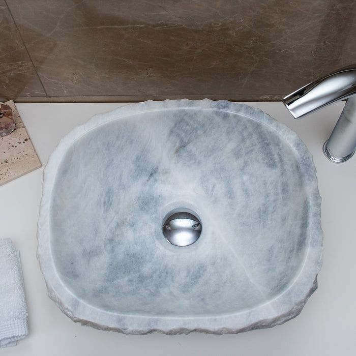 FORZINI FZ-GR/ZG-MB-105 ELERNUS Lavabo oval de mármol Gris