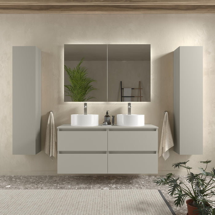 SALGAR 122345 BEQUIA Mueble de Baño Porcelana 120cm Gris mate