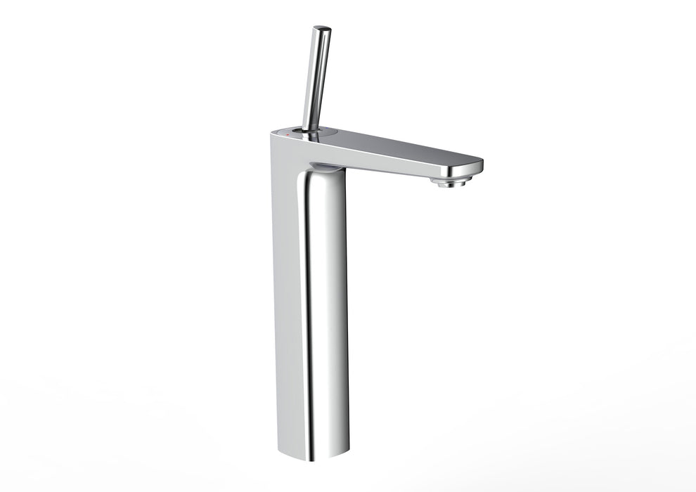 ROCA A5A376DC00 PALS Grifo Monomando Lavabo con Caño Alto Desagüe Click-Clack y Cromo