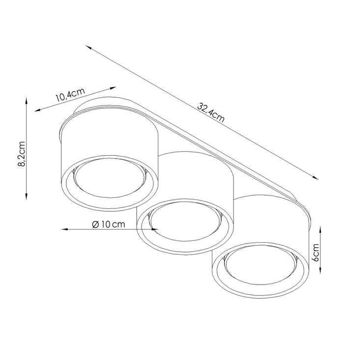 SOLLUX SL.2448 Plafón MODO 3 topo Gx53