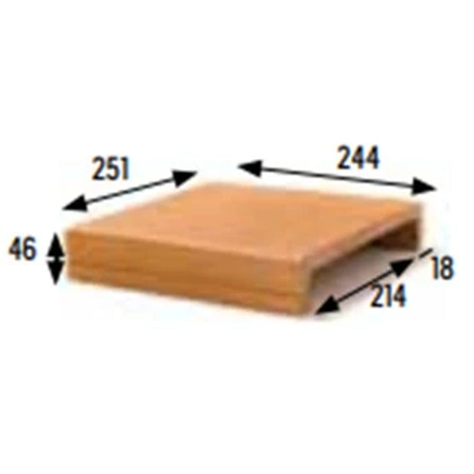 GRES DE ARAGON 900007 NATURAL Pasamanos Interior 21,5 Cm (Caja 5 Piezas)