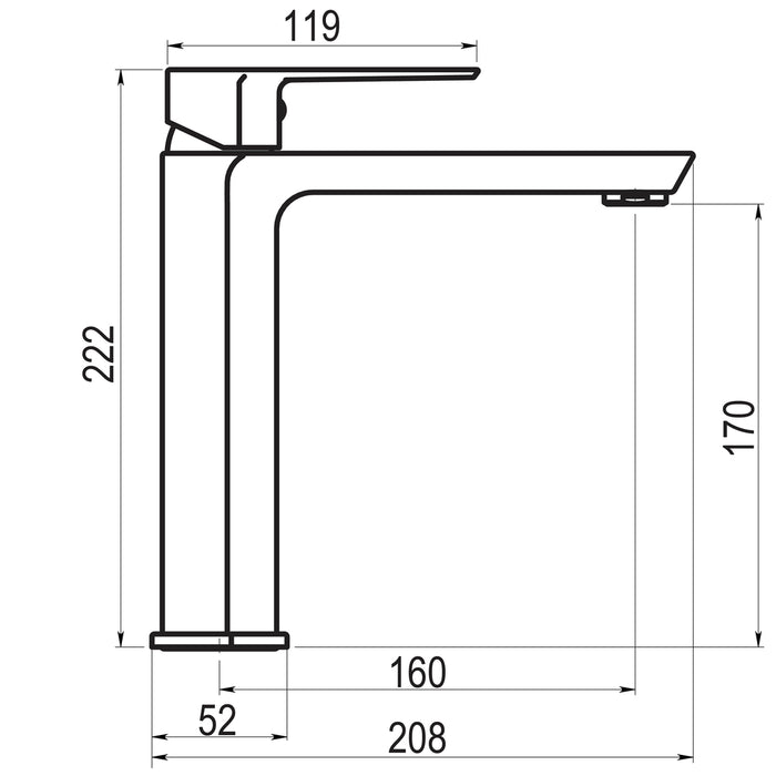 PRESTO 4605100 Aroha lavabo medio Cromo