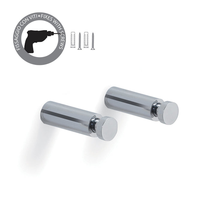 GEDY 22291300A00 Percha Larga 2 Piezas Cromo