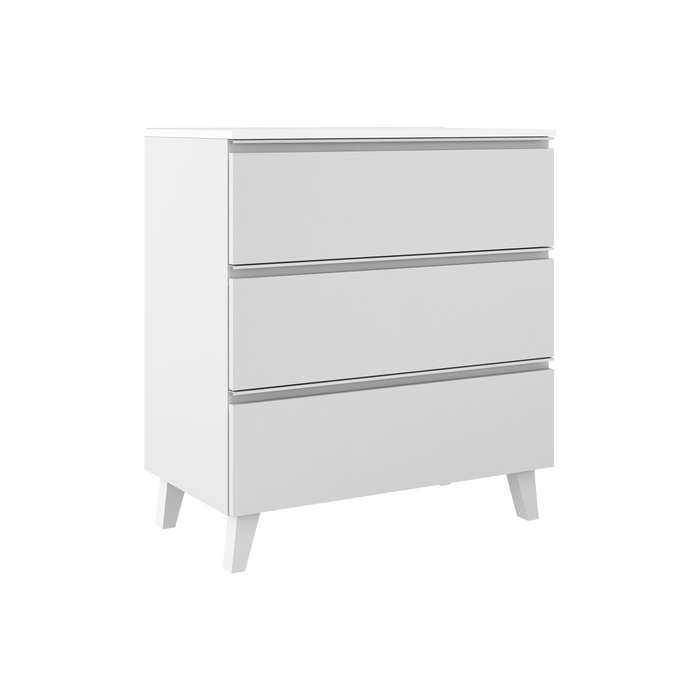 VISOBATH GRANADA Mueble de Baño con Lavabo 3 Cajones Color Blanco Ada Mate Tirador Blanco