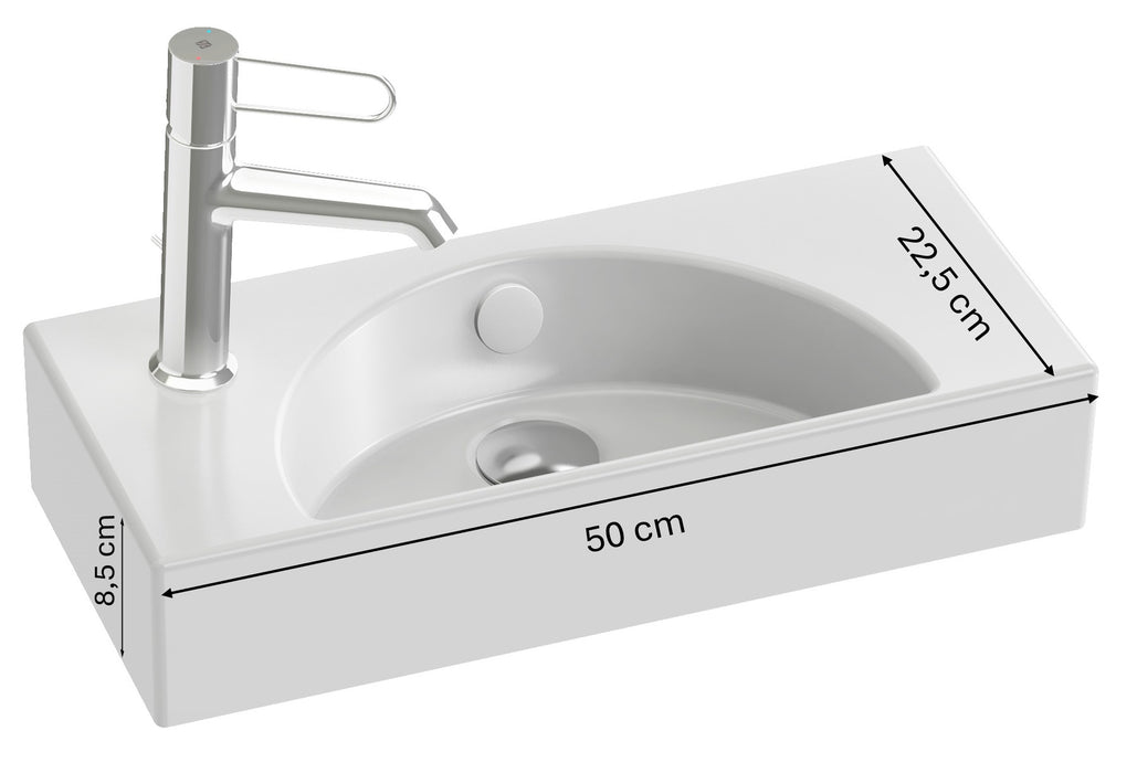 JACOB DELAFON EGO112-55-00 ODEON RIVE GAUCHE Lavamanos (izq) 50x22,5cm