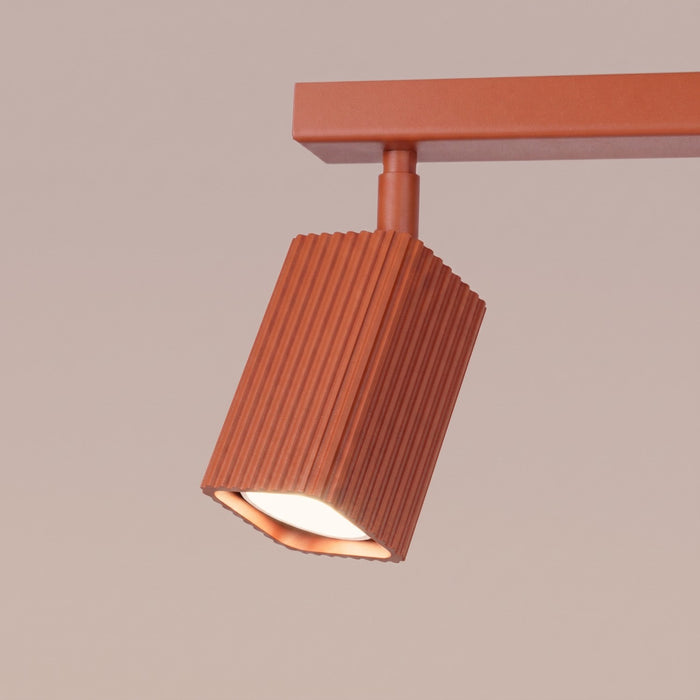 SOLLUX SL.3193 Lámpara De Techo Rayo 3L Ocre Rojo
