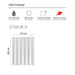 GEDY TTE13611200 FOG Cortina de Ducha Blanco y Gris