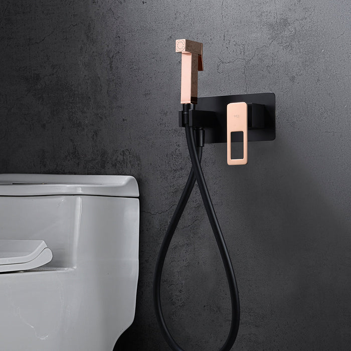 IMEX BDC032-5NOR SUECIA Grifo de Bidé Empotrado Negro Oro Rosa