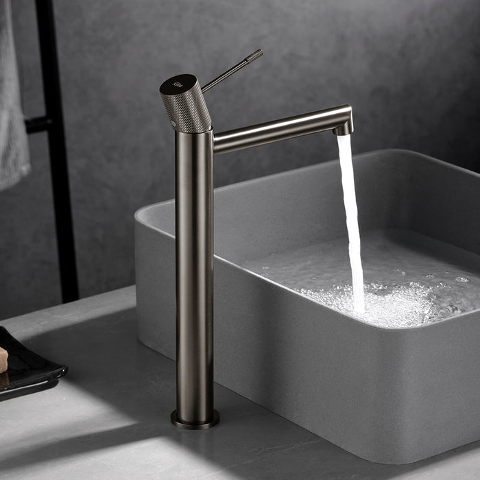 IMEX BDD038-3NQ LINE Grifo de Lavabo Alto Níquel Cepillado