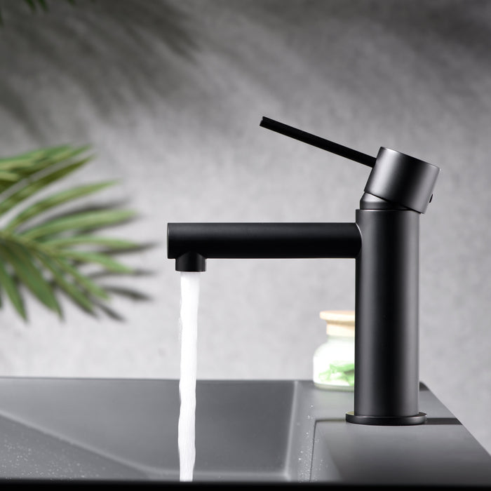 IMEX BDYS045-1NG MILOS STICK Grifo de Lavabo Negro Mate