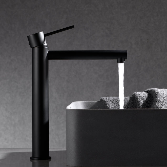 IMEX BDYS045-3NG MILOS STICK Grifo de Lavabo Alto Negro Mate