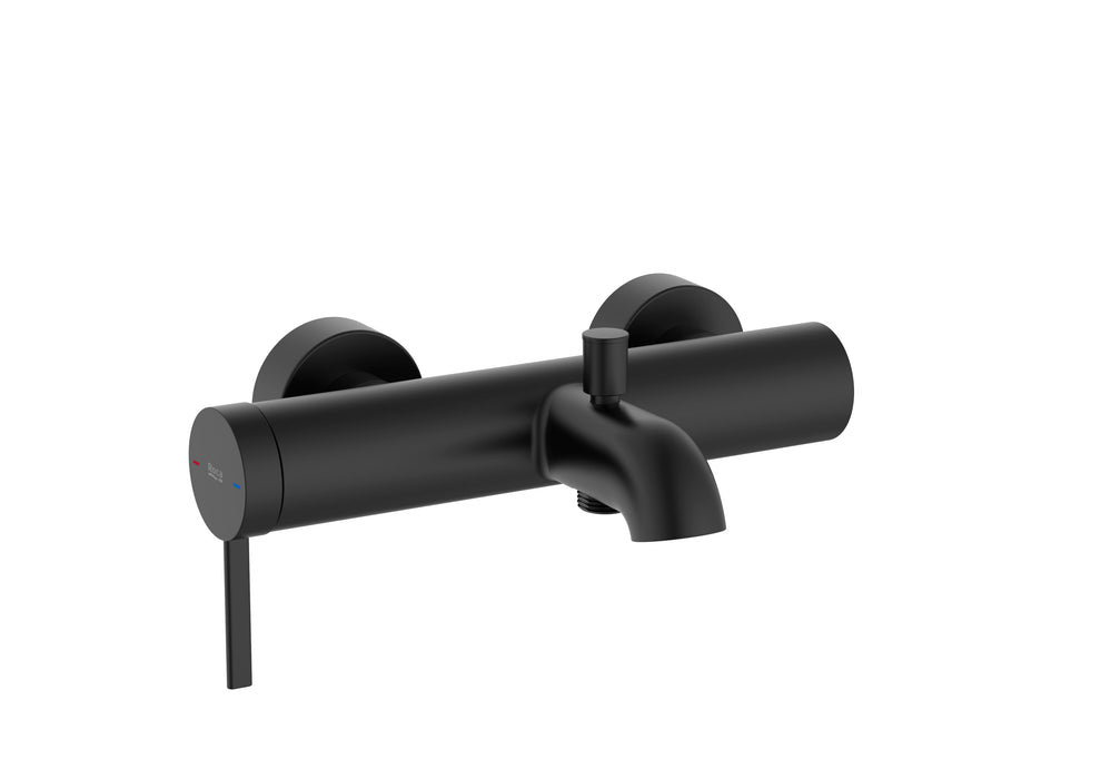 ROCA A5A029ENB0 ONA Grifo Monomando Baño-Ducha con Inversor Automático Negro Mate