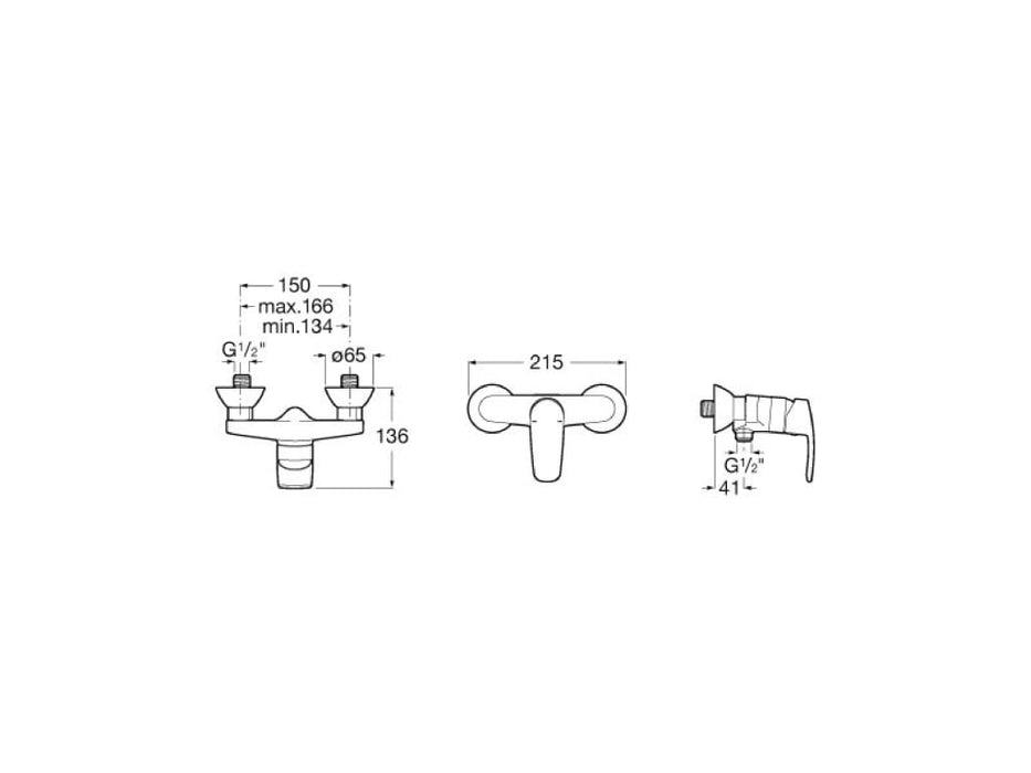 ROCA A5A2198C00 MONODIN Grifo Monomando Para Ducha