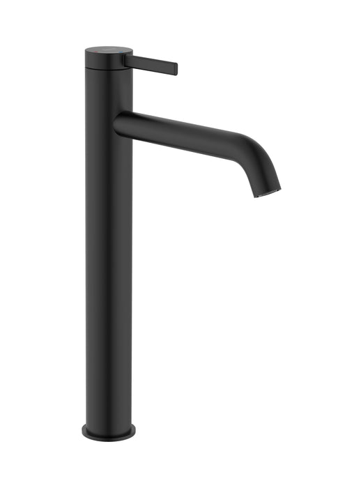 ROCA A5A349ENB0 ONA Grifo Monomando Lavabo Caño Alto Desagüe Clic Clac Negro Mate