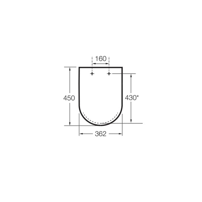 ROCA A8012A000B MERIDIAN-N Tapa Asiento Wc Blanco