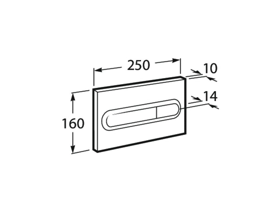ROCA PACK THE GAP 48 SQUARE+DUPLO Inodoro Suspendido Rimless Fijaciones Ocultas Pulsador Cromo