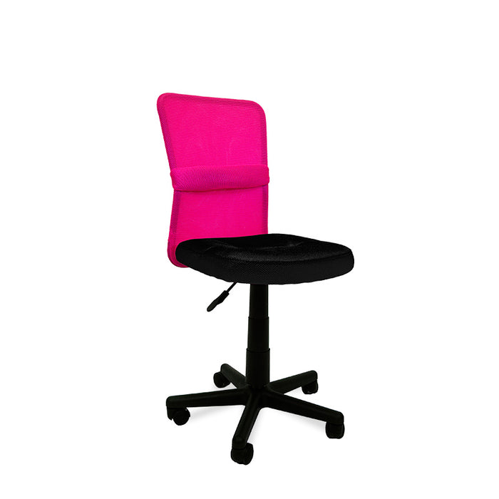 FURNITURE STYLE FS6228NGRS ALBA Silla de Estudio Textil Color Negro/Rosa